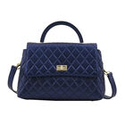 LA MAREY Crossbody Tasche aus 100% echtem Leder mit RFID Schutz und abnehmbarem Riemen, Blau