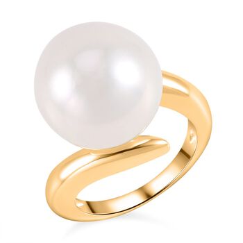 14-15mm wei&szlig;er Edison Perle-Ring