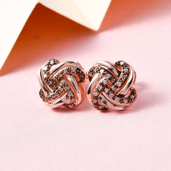 Nat&uuml;rliche Champagner-Diamant-Ohrstecker - 0,20 ct. image number 2