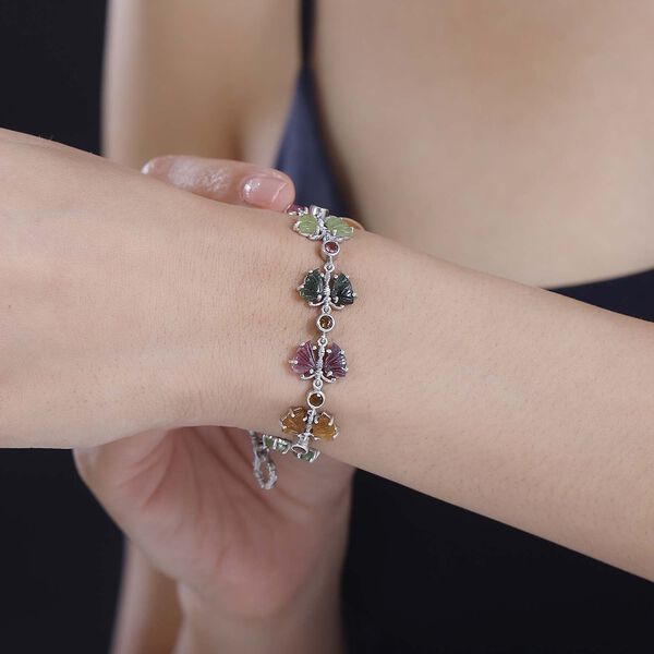 Mehrfarbiges Turmalin-Armband, 19 cm - 16,41 ct. image number 3