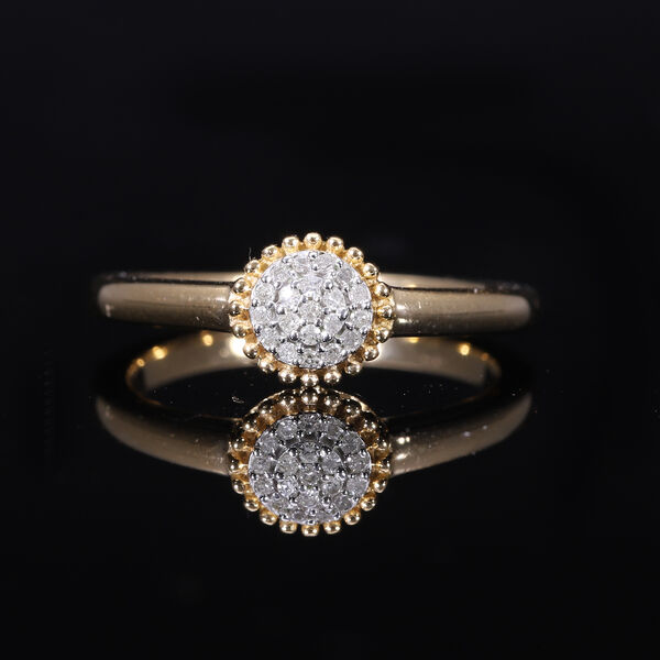 Diamant Ring, 925 Silber mit  Gelbgold Vermeil image number 5