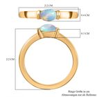 AA Natürlicher, äthiopischer Welo Opal Ring 925 Silber vergoldet (Größe 20.00) ca. 0,30 ct image number 7