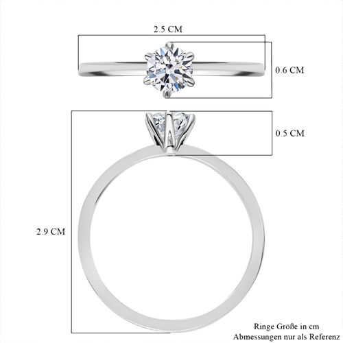 LUXURIANT DIAMOND- IGI zertifizierter SI-GH Labor Diamant Ring in 950 Platin- 0,75 ct. image number 6