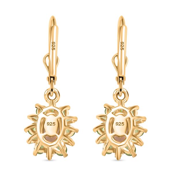 AA Natürliche, äthiopische Welo Opal, Tsavorit Granat und Moissanit Ohrringe - 1,61 ct. image number 5