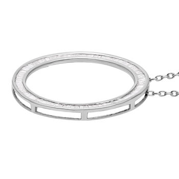 Wei&szlig;er Diamant-Anh&auml;nger mit 45cm Kette - 1 ct.