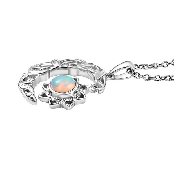 EverTrue Opal Anh&auml;nger mit 50cm Kette in Silberton - 0,41 ct. image number 4