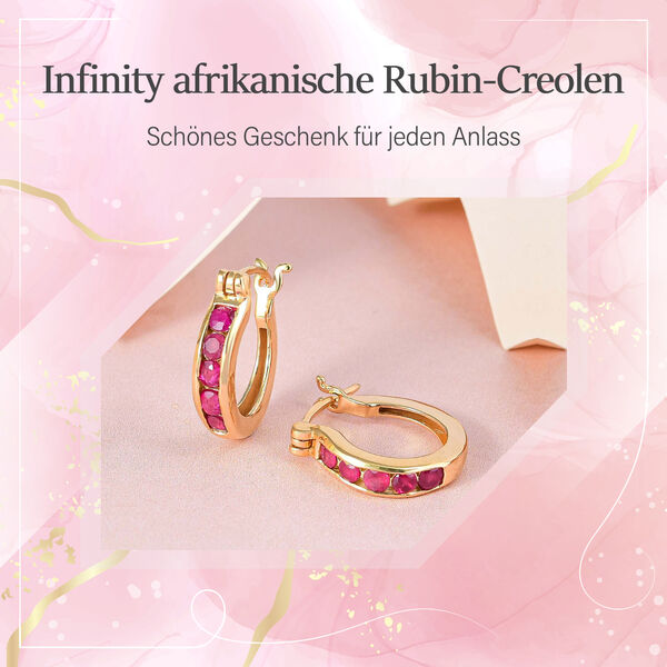 Infinity afrikanische Rubin-Creolen image number 6