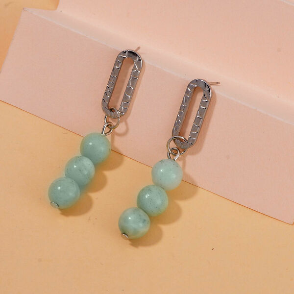 Mehrfarbige Amazonit-Ohrringe - 25 ct. image number 2