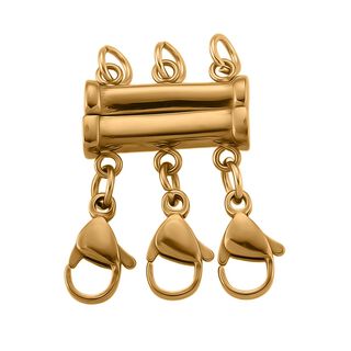 Evertrue - Stufenschloss mit drei Reihen, 316L Edelstahl, ca. 6,00g, Goldfarben