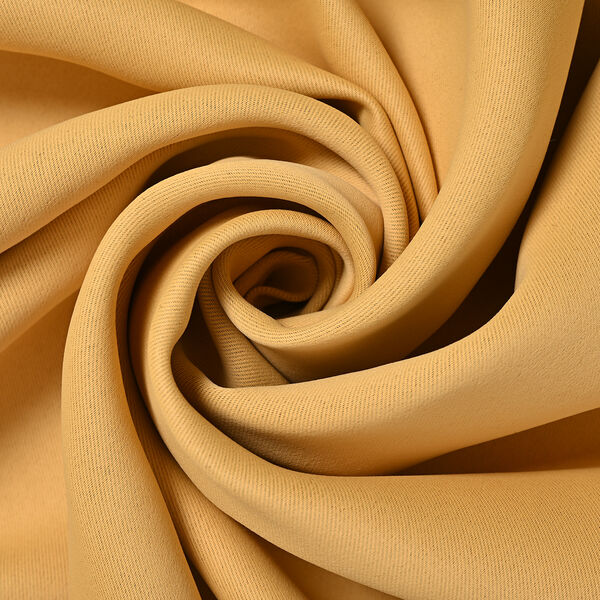 2er-Set blickdichte Vorh&auml;nge mit Metall&ouml;sen, Gr&ouml;&szlig;e 140x240 cm, Senfgelb image number 5