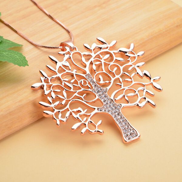 Wei&szlig;er Kristall-Anh&auml;nger mit Kette - 1,50 ct. image number 2