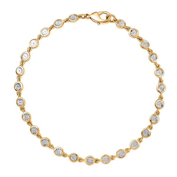 EVER TRUE Weißer Diamant Armband ca. 19 cm Nickelfreies Messing image number 0