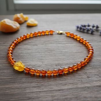 D'Joy Bernstein Halskette ca. 50 cm 925 Silber vergoldet