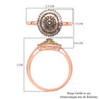 Natürlicher Champagner Diamant Ring, 925 Silber Roségold Vermeil (Größe 18.00) ca. 0,50 ct image number 5