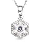 Moissanit-Anh&auml;nger mit Kette, 925 Silber rhodiniert ca. 2.66 ct