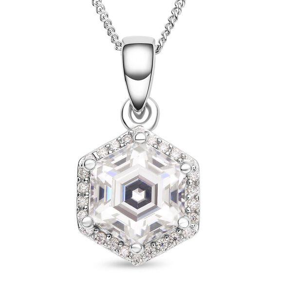 Funkelnde K&ouml;nigin - Moissanit Anh&auml;nger mit Kette - 2,66 ct.