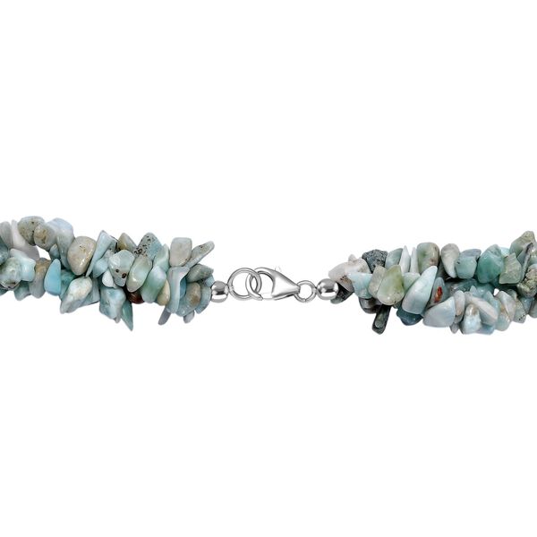 Larimar Halskette ca. 50 cm 925 Silber rhodiniert ca. 330.00 ct image number 4