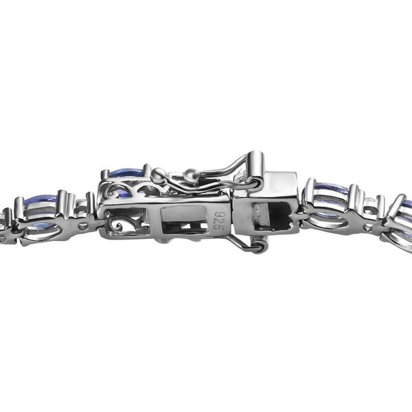 AAA Tansanit und Zirkon Eternity 20cm Armband - 8,29 ct. image number 4