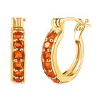 Salamanca Feueropal-Creolen, 925 Silber vergoldet ca. 0,54 ct