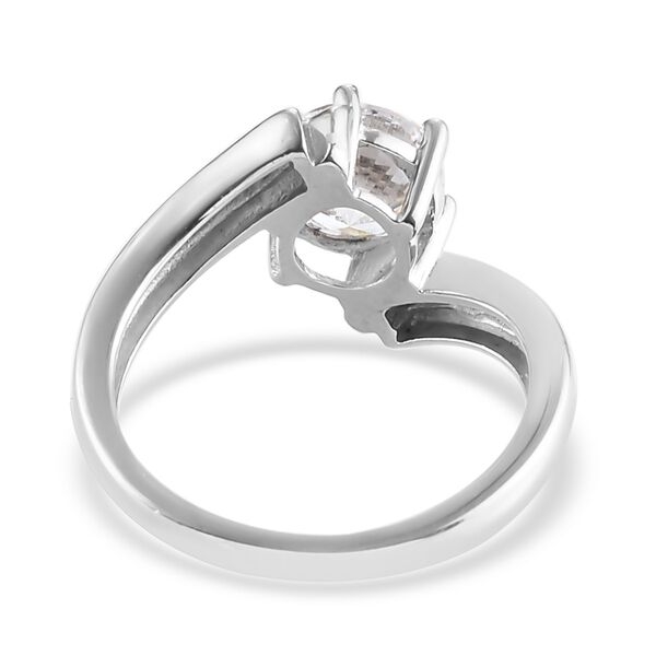 LUSTRO STELLA Hergestellt mit ZIRKONIA Solitär-Ring 925 Silber zweifarbige Überzug image number 3