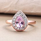 AA Martha Rocha Kunzit und weißer Zirkon-Ring, 925 Silber Roségold Vermeil  ca. 2,00 ct image number 1