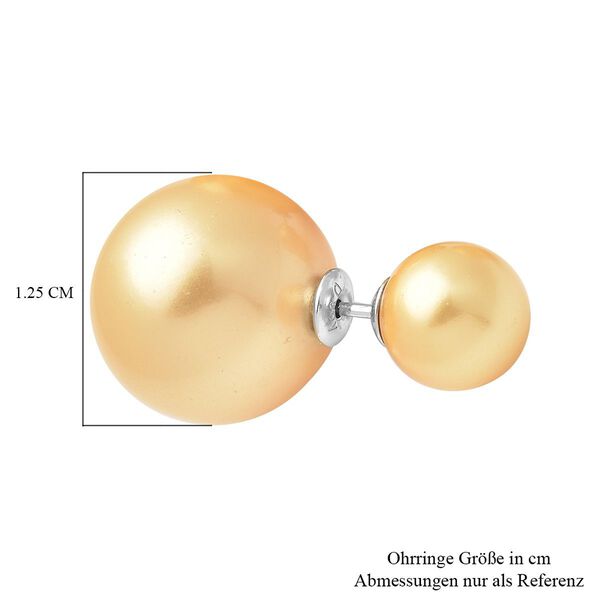 Mode goldene Muschelperlen-Ohrstecker image number 5