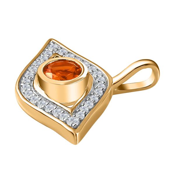 AA Salamanca Feueropal und Zirkon Anhänger - 0,70 ct. image number 4