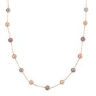 D'Joy AAA Mehrfarbige Edison Perle (9-10 mm) Halskette ca. 50 cm 925 Silber vergoldet