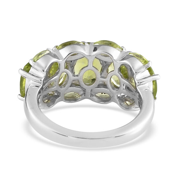 Nat&uuml;rlicher Peridot-Ring, 925 Silber platiniert  ca. 5,85 ct image number 6