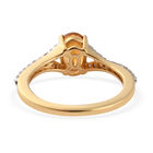 Madeira Citrin und Zirkon Ring 925 Silber vergoldet  ca. 0,91 ct image number 5