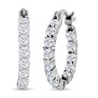 Weißer Zirkonia Ohrringe  Edelstahl ca. 5.62 ct