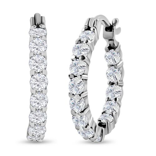 Weißer Zirkonia Ohrringe  Edelstahl ca. 5.62 ct image number 0