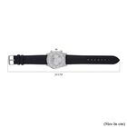 STRADA Exklusive Japanisches Uhrwerk mit schwarzer PU-Band und Edelstahl-Schnalle, Weißer Kristall, 23 cm image number 6