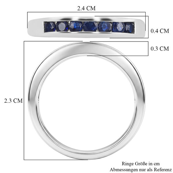 D'Joy AA Masoala Saphir (Fissure gef&uuml;llt) Ring 925 Silber Antik-silber-Plattierung (Gr&ouml;&szlig;e 18.00) ca. 0,81 ct image number 6
