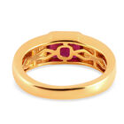 Afrikanischer Rubin-Ring, (Fissure gefüllt), 925 Silber vergoldet image number 5