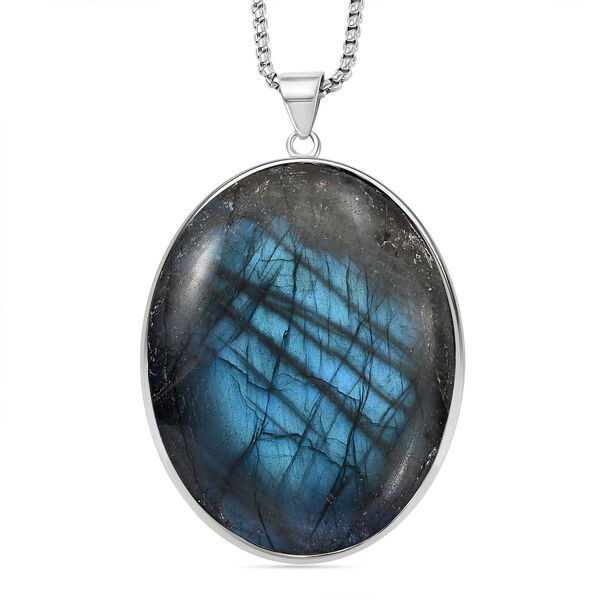 Labradorit Anhänger mit 50cm Kette - 300 ct. image number 4