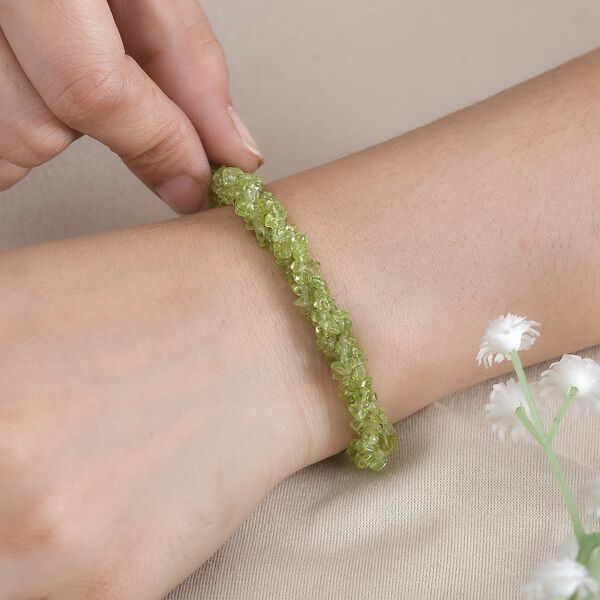Peridot Armband ca. 19 cm 925 Silber rhodiniert ca. 70.00 ct image number 3