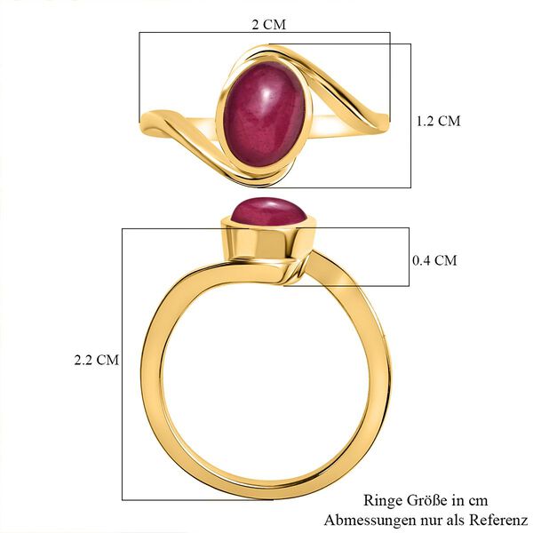 AA afrikanischer Rubin-Solitär-Ring - 2,08 ct. image number 7