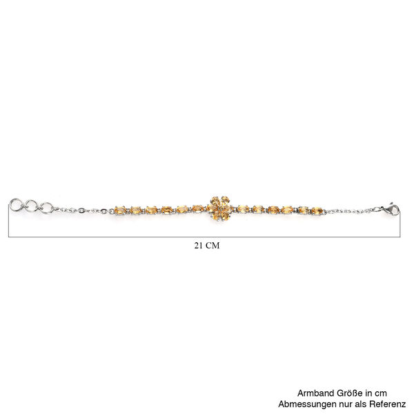 Citrin Armband, 19 cm, Edelstahl, ca. 7,31 ct image number 4