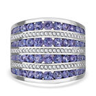 AA Tansanit Ring 925 Silber rhodiniert (Größe 17.00) ca. 3,06 ct