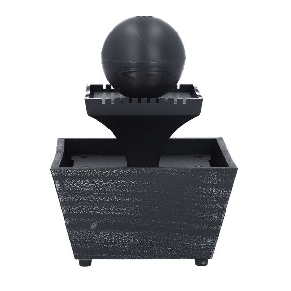 Mini Wasserbrunnen Kugel, Schwarz