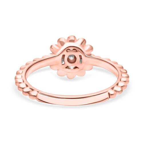 LUXURIANT SI-GH Labor Diamant Ring, 925 Silber mit Roségold E-Beschichtung - 0,15 ct. image number 5