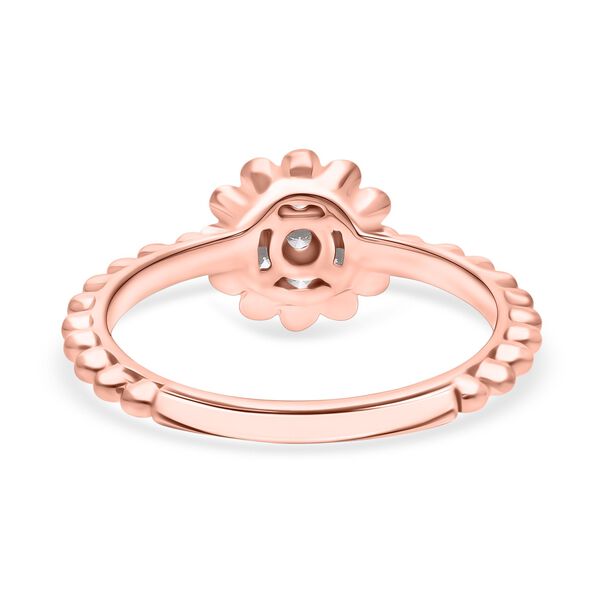 LUXURIANT SI-GH Labor Diamant Ring, 925 Silber mit Ros&eacute;gold E-Beschichtung - 0,15 ct. image number 5