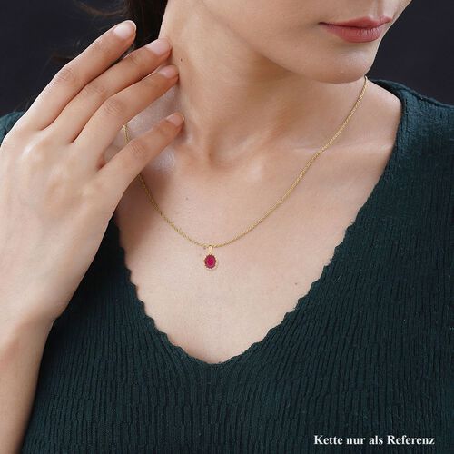AA afrikanischer Rubin und Zirkon-Anhänger - 7,36 ct. image number 1