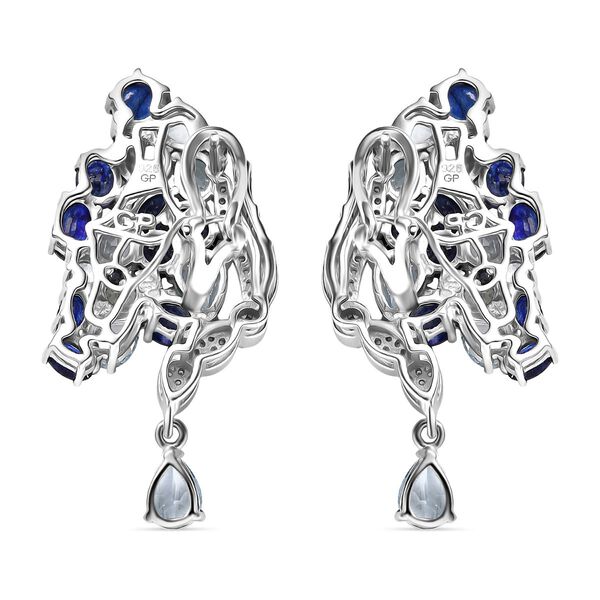 GP Trionfo Kollektion- Himmelblaue Topas, Masoala Saphir,  Zirkon und blaue Saphir zweifarbige Ohrringe - 19,83 ct. image number 6