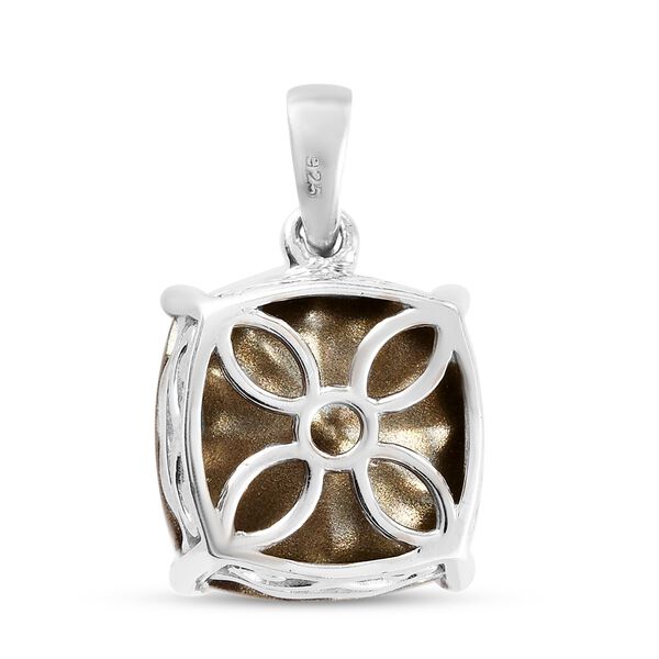 LUSTRO STELLA - österreichischer, weißer Kristall-Anhänger, 925 Silber platiniert ca. 11,49 ct image number 3