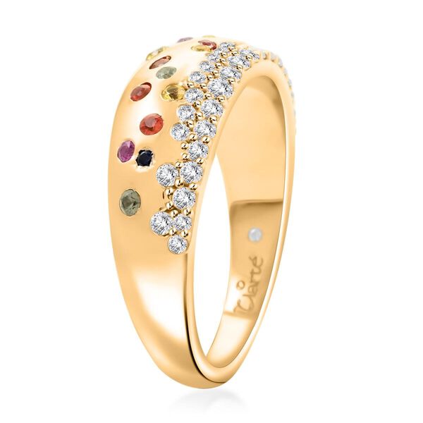 Clarte Sul Mare Kollektion- Multi Saphir und Moissanit Ring - 0,82 ct. image number 3