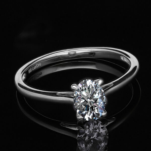 LUXURIANT IGI zertifizierter VS-E Labor Diamant Ring in 585 Wei&szlig;gold- 1 ct. image number 1
