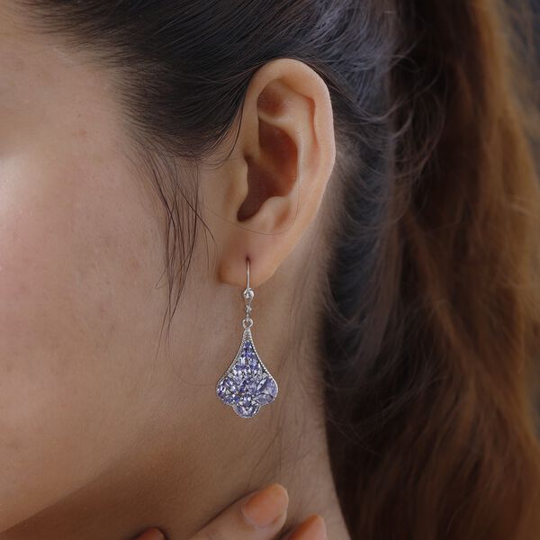 Tansanit Cluster Ohrringe - 4,05 ct. image number 3