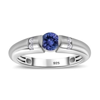 AA Tansanit und Zirkon Ring- 0,39 ct.